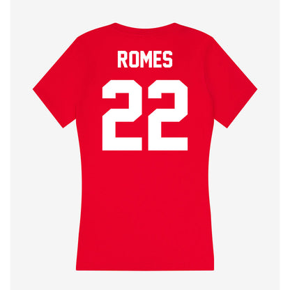Rutgers - NCAA Women's Volleyball : Malia Romes - Women's V-Neck T-Shirt-1