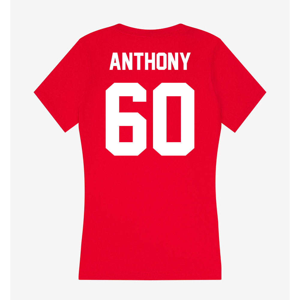 Rutgers - NCAA Football : Logan Anthony - Women's V-Neck T-Shirt-1