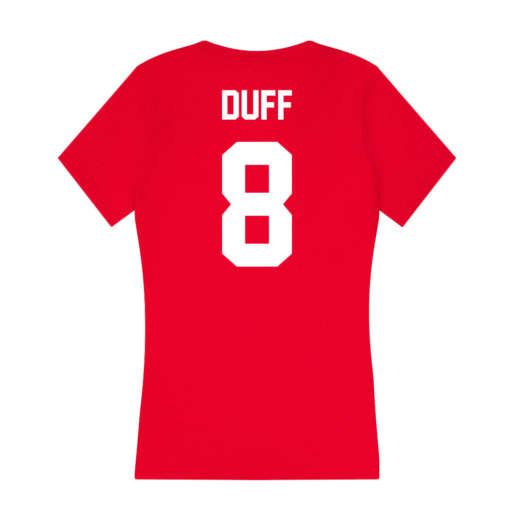 Rutgers - NCAA Football : KJ Duff - Women's V-Neck T-Shirt-1