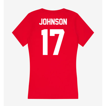 Rutgers - NCAA Football : MJ Johnson - Women's V-Neck T-Shirt-1