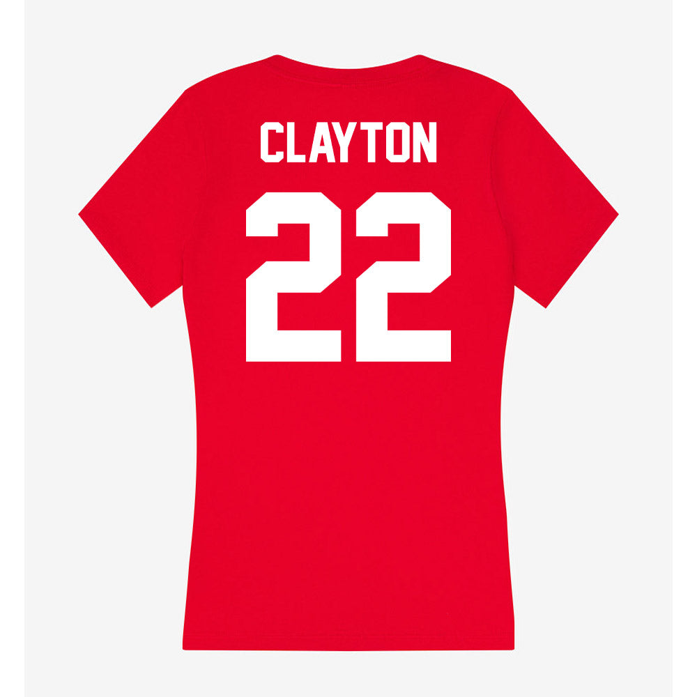 Rutgers - NCAA Football : Michael Clayton - Women's V-Neck T-Shirt-1