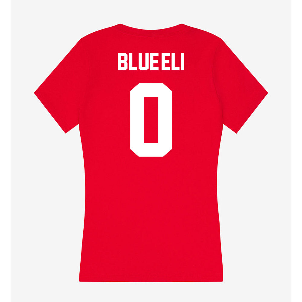 Rutgers - NCAA Football : Douglas Blue-Eli - Women's V-Neck T-Shirt-1