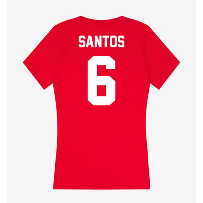 Rutgers - NCAA Baseball : Pablo Santos - Women's V-Neck T-Shirt-1
