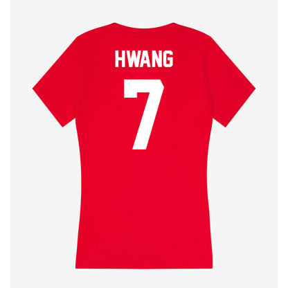 Rutgers - NCAA Softball : Riley Hwang - Women's V-Neck T-Shirt-1