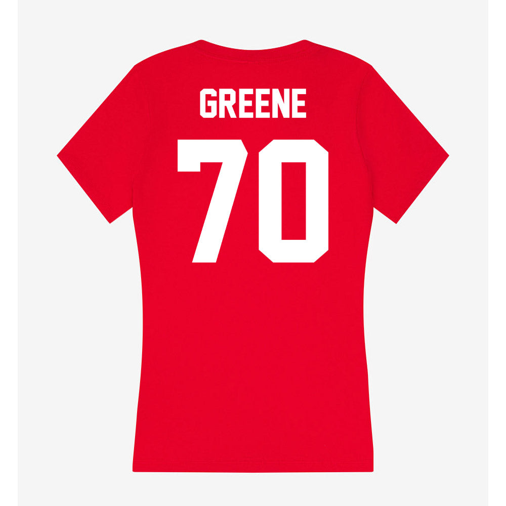 Rutgers - NCAA Football : Cameron Greene - Women's V-Neck T-Shirt-1
