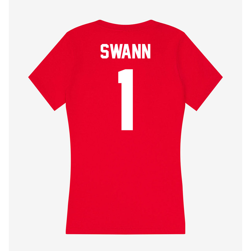 Rutgers - NCAA Women's Basketball : Lauryn Swann - Women's V-Neck T-Shirt-1