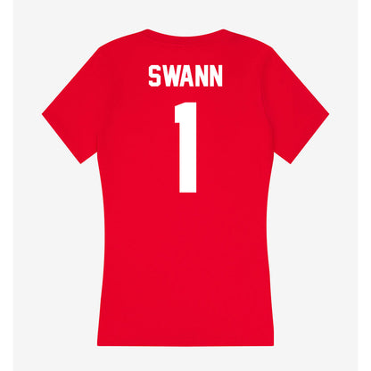 Rutgers - NCAA Women's Basketball : Lauryn Swann - Women's V-Neck T-Shirt-1