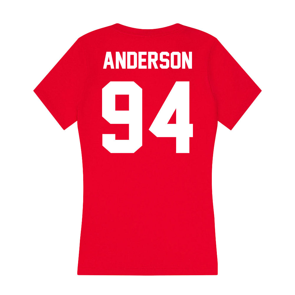 Rutgers - NCAA Football : Jakob Anderson - Women's V-Neck T-Shirt-1