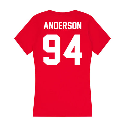 Rutgers - NCAA Football : Jakob Anderson - Women's V-Neck T-Shirt-1