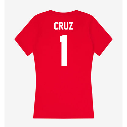 Rutgers - NCAA Baseball : Matthew Cruz - Women's V-Neck T-Shirt-1