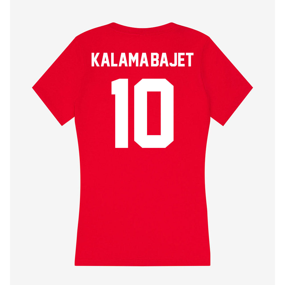 Rutgers - NCAA Women's Volleyball : Kaila Kalama-Bajet - Women's V-Neck T-Shirt-1