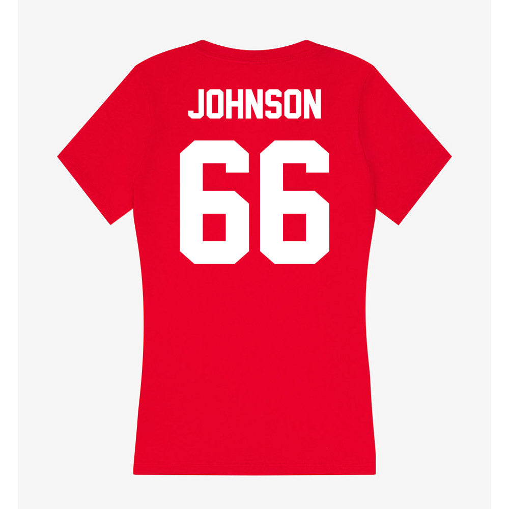 Rutgers - NCAA Football : Donovan Johnson - Women's V-Neck T-Shirt-1