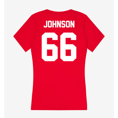 Rutgers - NCAA Football : Donovan Johnson - Women's V-Neck T-Shirt-1