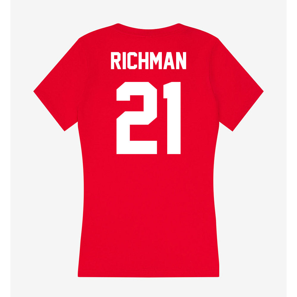 Rutgers - NCAA Men's Lacrosse : Duke Richman - Women's V-Neck T-Shirt-1