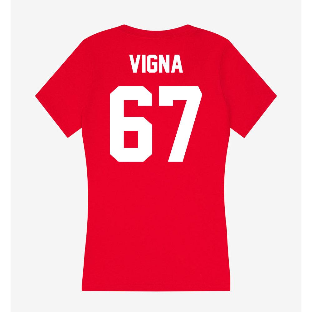 Rutgers - NCAA Football : Christopher Vigna - Women's V-Neck T-Shirt-1