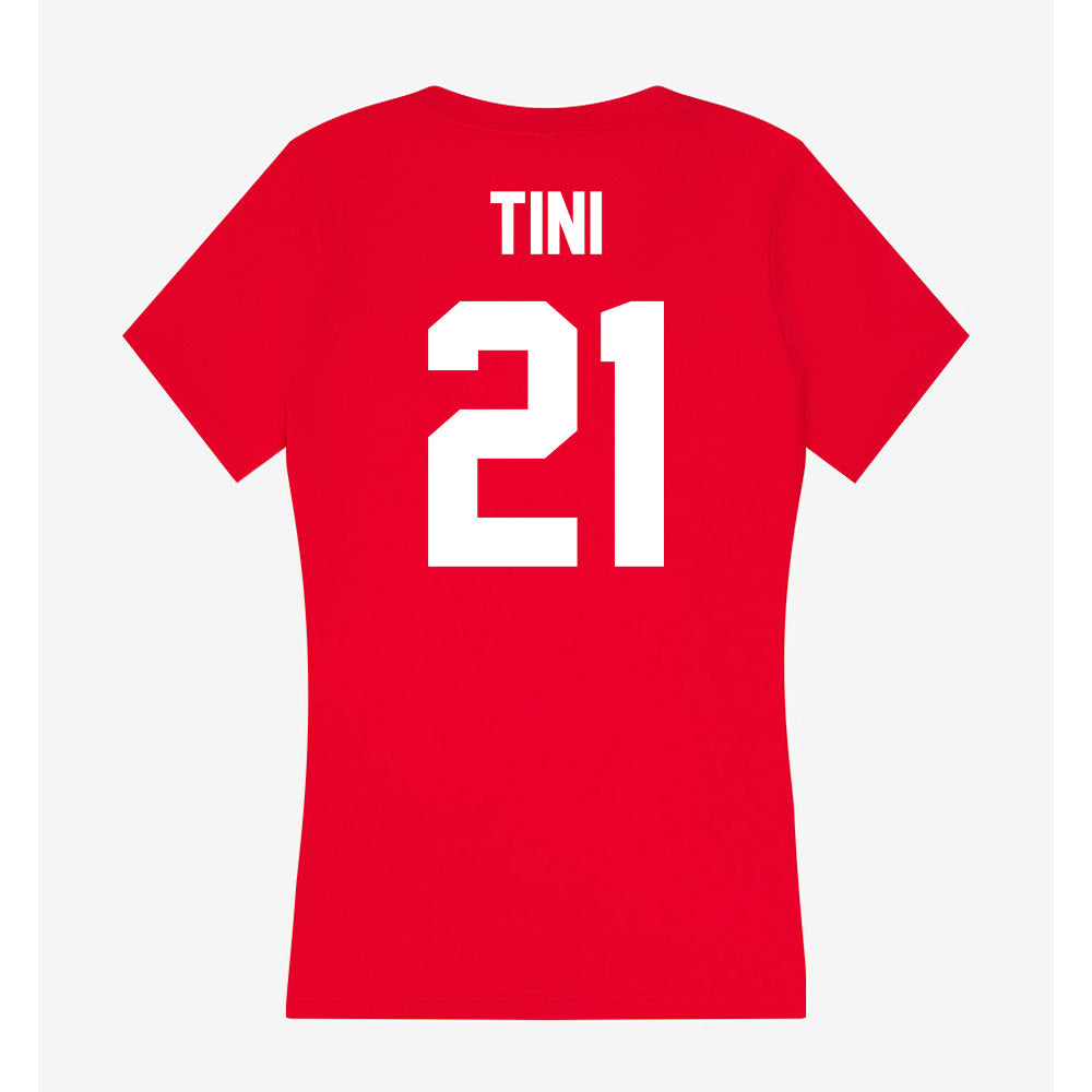 Rutgers - NCAA Women's Lacrosse : Payton Tini - Women's V-Neck T-Shirt-1