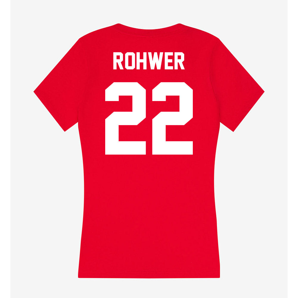 Rutgers - NCAA Softball : Sam Rohwer - Women's V-Neck T-Shirt-1