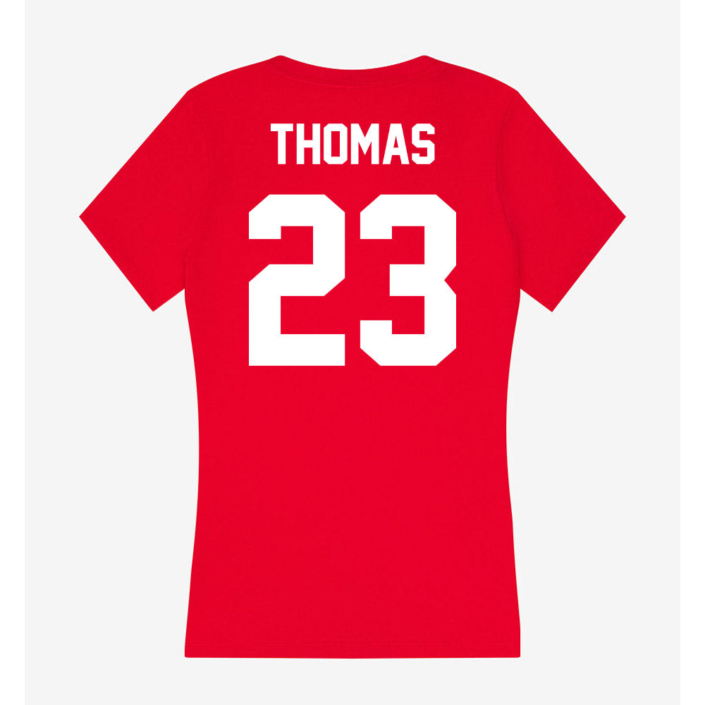 Rutgers - NCAA Women's Lacrosse : Charlee Thomas - Women's V-Neck T-Shirt-1