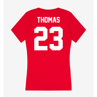 Rutgers - NCAA Women's Lacrosse : Charlee Thomas - Women's V-Neck T-Shirt-1