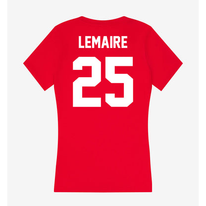 Rutgers - NCAA Men's Soccer : Cedric Lemaire - Women's V-Neck T-Shirt-1