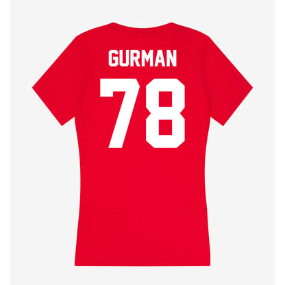 Rutgers - NCAA Football : Miron Gurman - Women's V-Neck T-Shirt-1