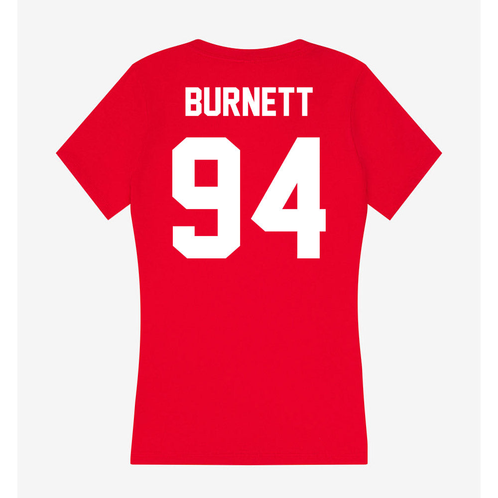 Rutgers - NCAA Football : Jdan Burnett - Women's V-Neck T-Shirt-1