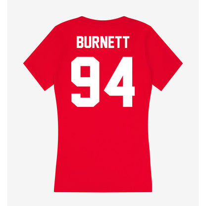 Rutgers - NCAA Football : Jdan Burnett - Women's V-Neck T-Shirt-1