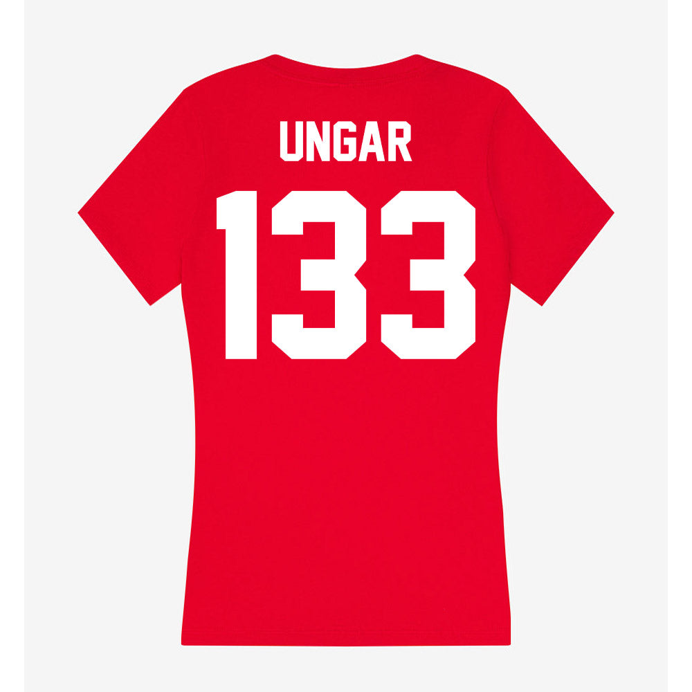 Rutgers - NCAA Wrestling : Brett Ungar - Women's V-Neck T-Shirt-1
