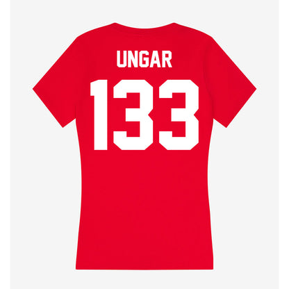Rutgers - NCAA Wrestling : Brett Ungar - Women's V-Neck T-Shirt-1