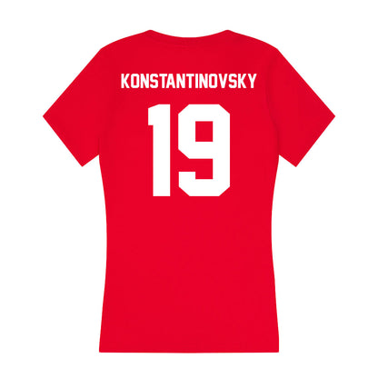 Rutgers - NCAA Baseball : Zack Konstantinovsky - Women's V-Neck T-Shirt-1