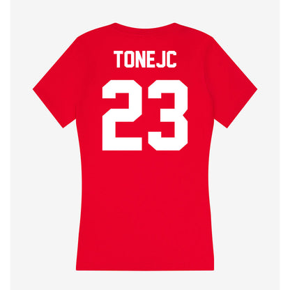 Rutgers - NCAA Men's Basketball : Martin Tonejc - Women's V-Neck T-Shirt-1
