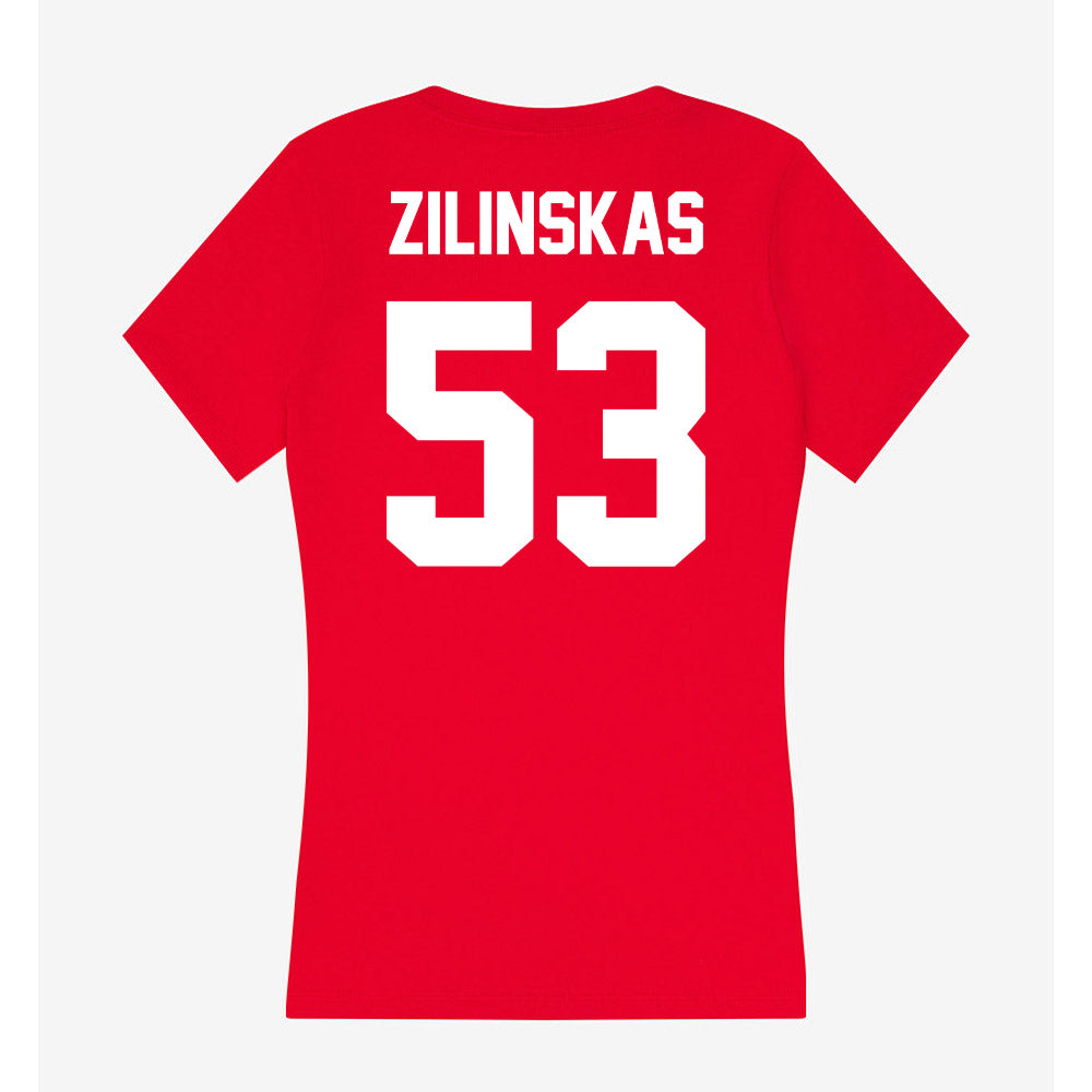 Rutgers - NCAA Football : Hank Zilinskas - Women's V-Neck T-Shirt-1