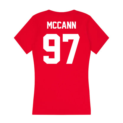 Rutgers - NCAA Football : Riley McCann - Women's V-Neck T-Shirt-1