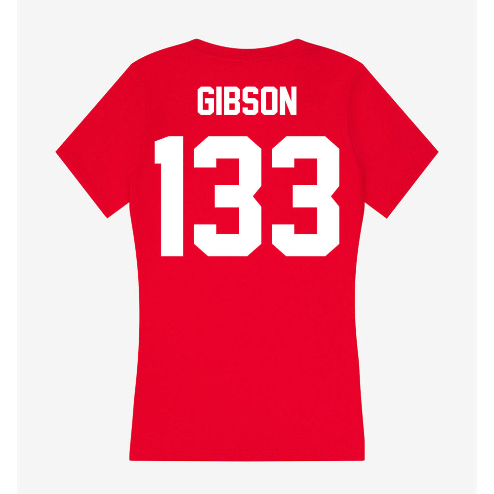 Rutgers - NCAA Wrestling : Mason Gibson - Women's V-Neck T-Shirt-1