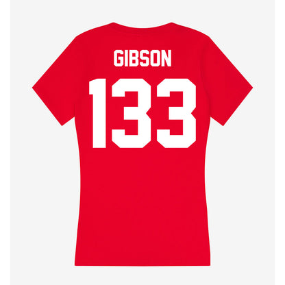 Rutgers - NCAA Wrestling : Mason Gibson - Women's V-Neck T-Shirt-1