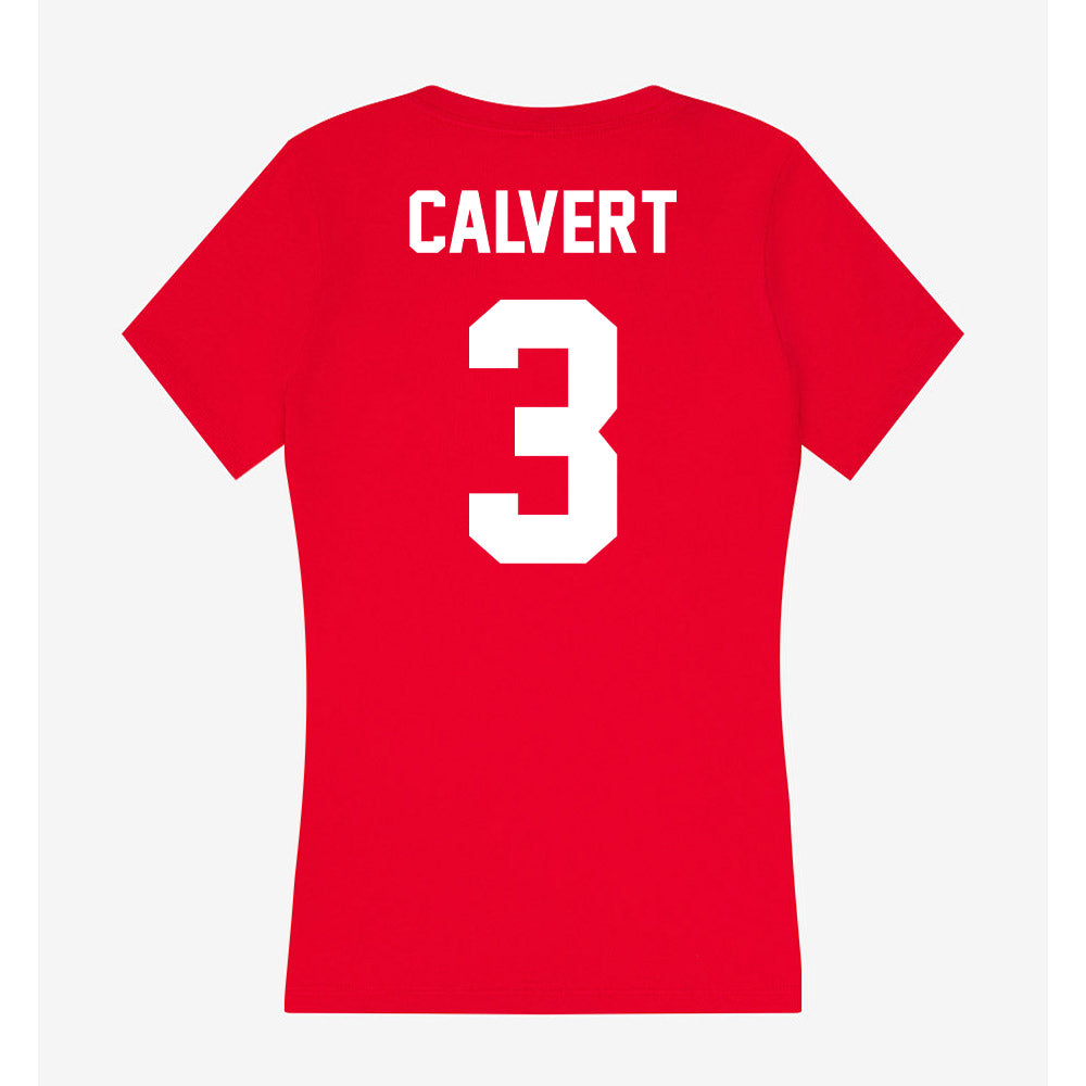 Rutgers - NCAA Women's Soccer : Lilia Calvert - Women's V-Neck T-Shirt-1