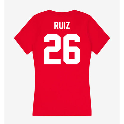Rutgers - NCAA Men's Soccer : Erick Ruiz - Women's V-Neck T-Shirt-1