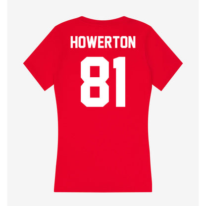 Rutgers - NCAA Football : DJ Howerton - Women's V-Neck T-Shirt-1