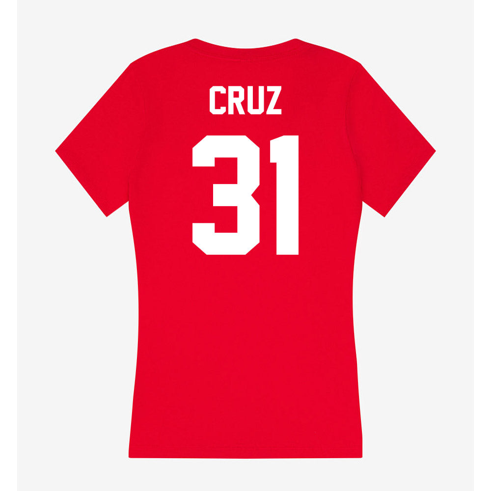 Rutgers - NCAA Football : Sebastian Cruz - Women's V-Neck T-Shirt-1
