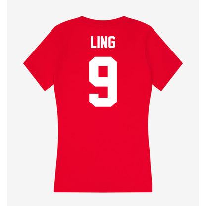 Rutgers - NCAA Women's Lacrosse : Caroline Ling - Women's V-Neck T-Shirt-1