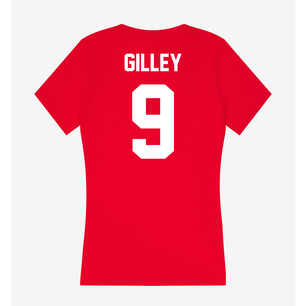 Rutgers - NCAA Football : Dahkari Gilley - Women's V-Neck T-Shirt-1