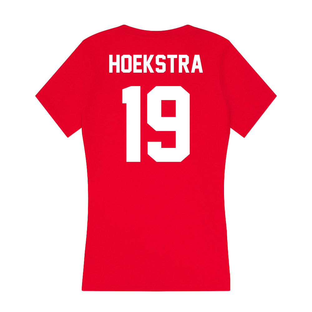 Rutgers - NCAA Softball : Kelsey Hoekstra - Women's V-Neck T-Shirt-1