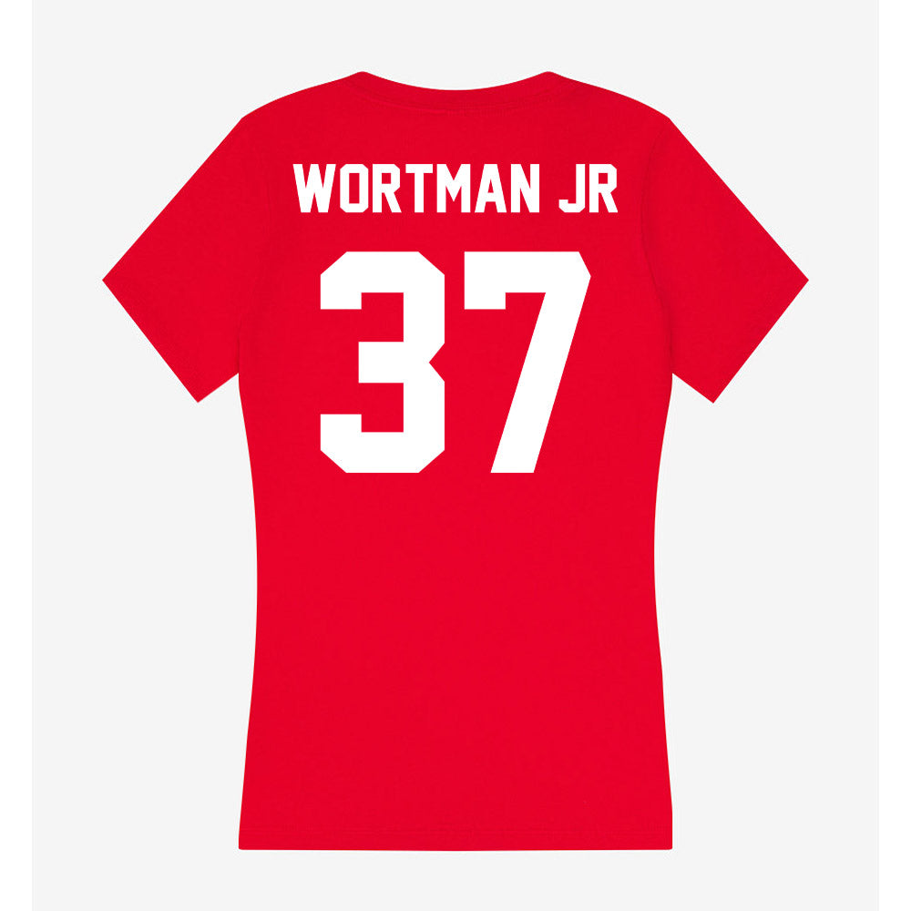 Rutgers - NCAA Football : RJ Wortman Jr - Women's V-Neck T-Shirt-1