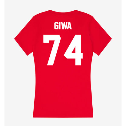 Rutgers - NCAA Football : Moshood Giwa - Women's V-Neck T-Shirt-1