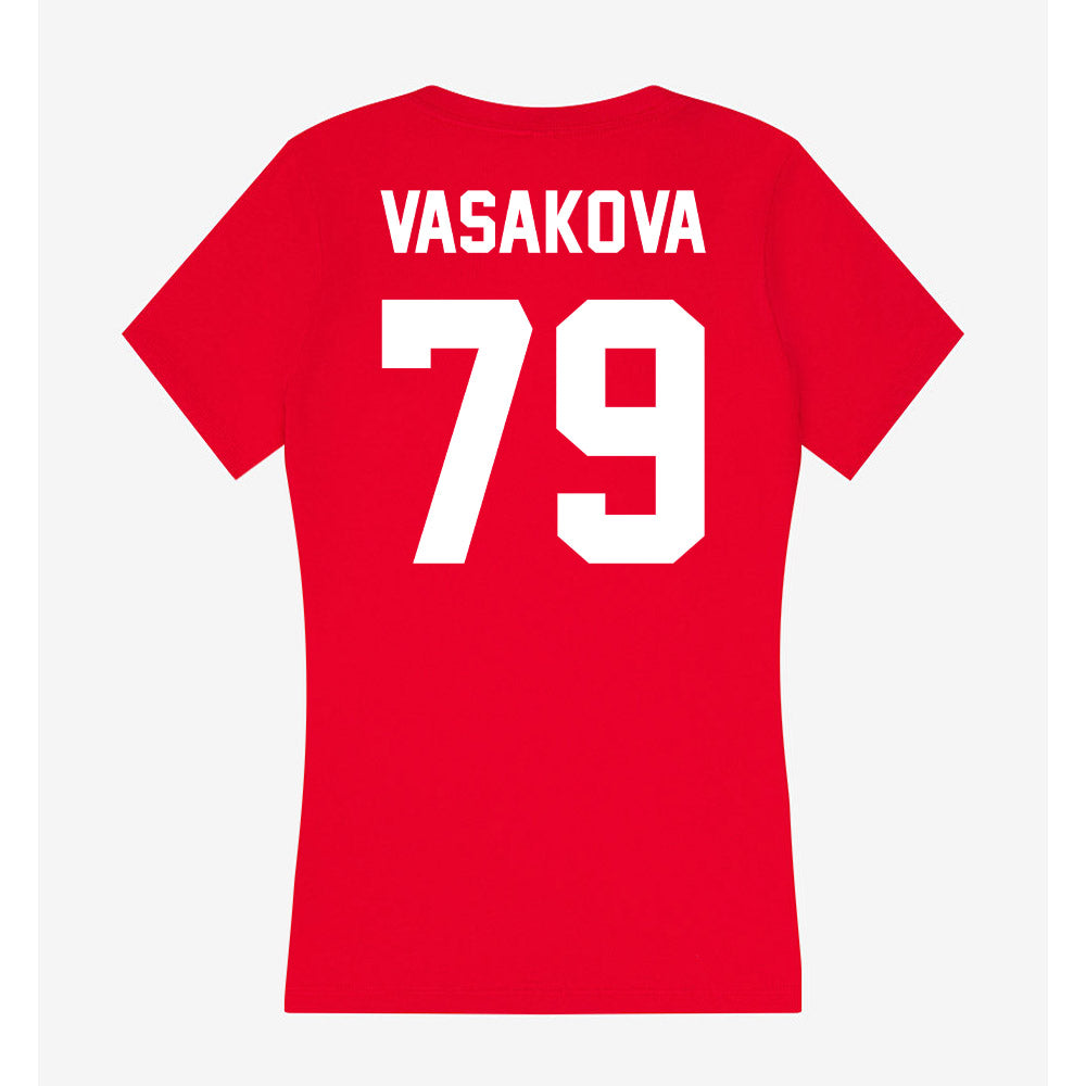 Rutgers - NCAA Women's Soccer : Adela Vasakova - Women's V-Neck T-Shirt-1