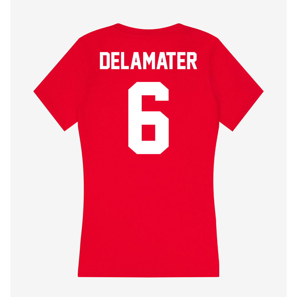 Rutgers - NCAA Women's Volleyball : Jenna DeLaMater - Women's V-Neck T-Shirt-1