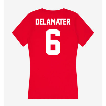 Rutgers - NCAA Women's Volleyball : Jenna DeLaMater - Women's V-Neck T-Shirt-1