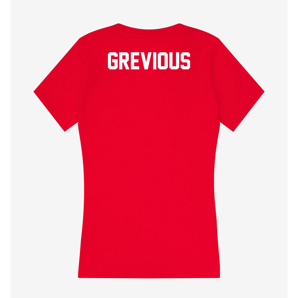 Rutgers - NCAA Men's Track & Field : Jayden Grevious - Women's V-Neck T-Shirt-1