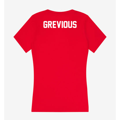 Rutgers - NCAA Men's Track & Field : Jayden Grevious - Women's V-Neck T-Shirt-1