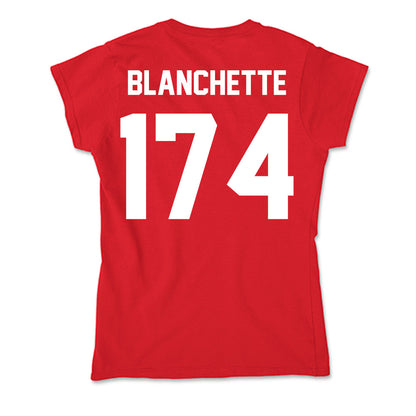Rutgers - NCAA Wrestling : Nate Blanchette - Soft Style Women’s T-Shirt-1